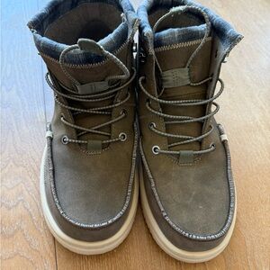 Hey Dude Men's Olive High-Top Boots